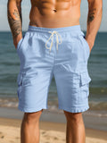 Klassische Atmungsaktive Baumwoll-Cargo-Shorts