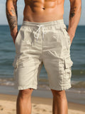 Klassische Atmungsaktive Baumwoll-Cargo-Shorts