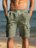 Klassische Atmungsaktive Baumwoll-Cargo-Shorts