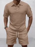 Smart Casual Set mit Jacquard Struktur