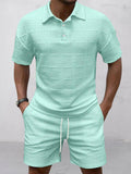 Smart Casual Set mit Jacquard Struktur