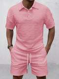 Smart Casual Set mit Jacquard Struktur