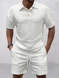 Smart Casual Set mit Jacquard Struktur