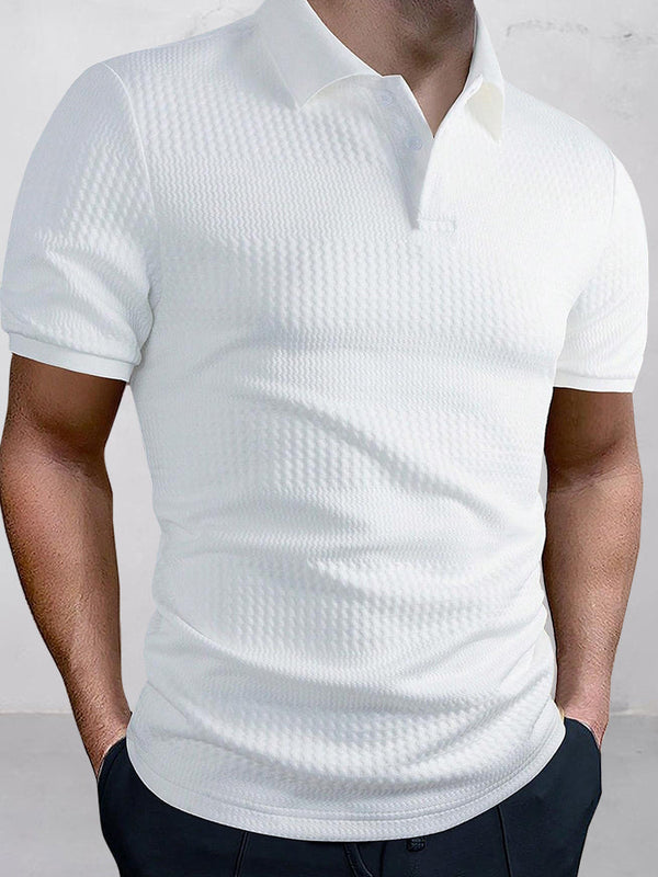 Stilvolles Polo-Shirt mit Jacquard-Struktur