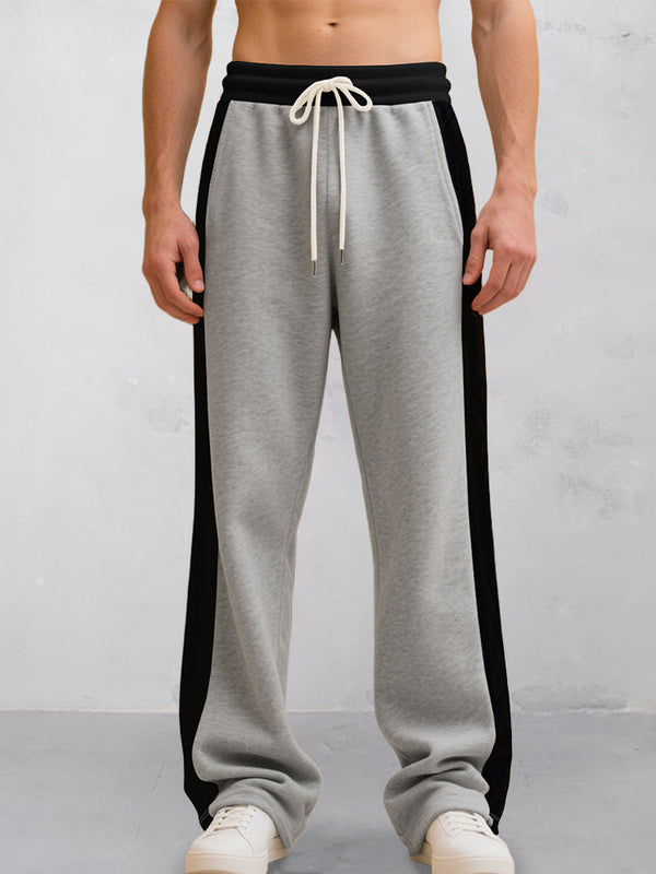 Casual Kontrastrfarben Kordelzug-Jogginghose