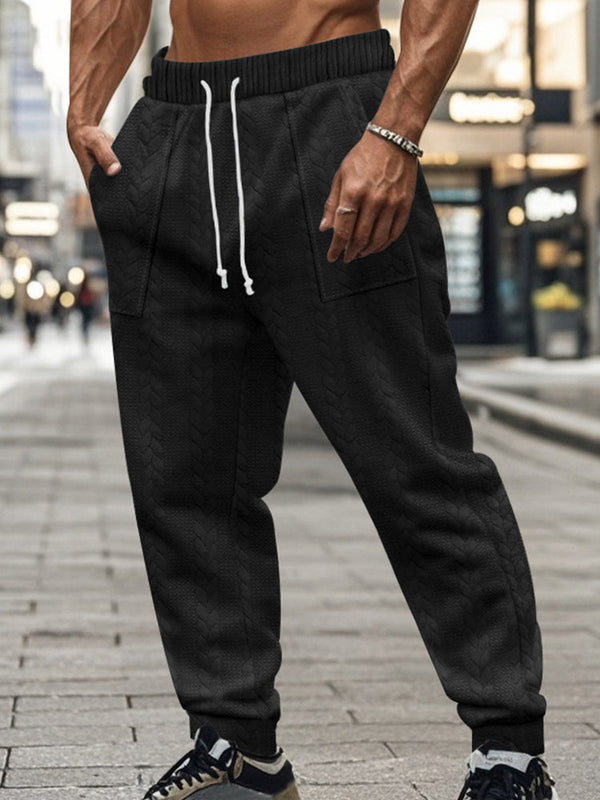 Casual Loose Fit Jacquard-Jogginghose