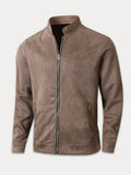 Klassische bequeme Freizeit-Wildlederjacke