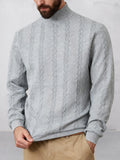 Casual Stehkragen Jacquard-Sweatshirt