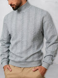 Casual Stehkragen Jacquard-Sweatshirt