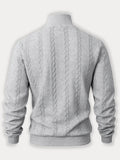 Casual Stehkragen Jacquard-Sweatshirt