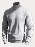 Casual Stehkragen Jacquard-Sweatshirt