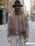 Ultraweicher Mohair-Quasten-Schal