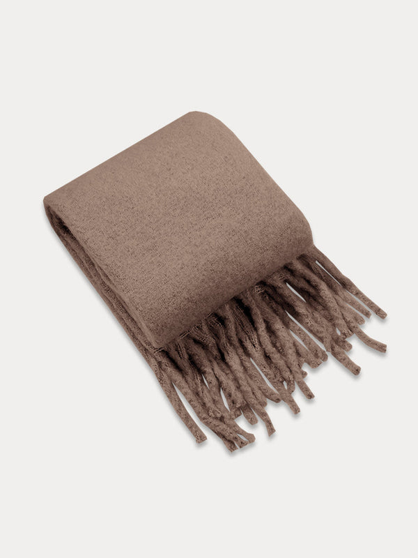 Ultraweicher Mohair-Quasten-Schal
