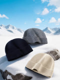 Elastische Wollmisch-Strick-Beanie