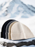 Elastische Wollmisch-Strick-Beanie