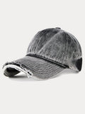 Vintage Distressed Denim-Baseball-Cap