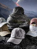 Vintage Distressed Denim-Baseball-Cap