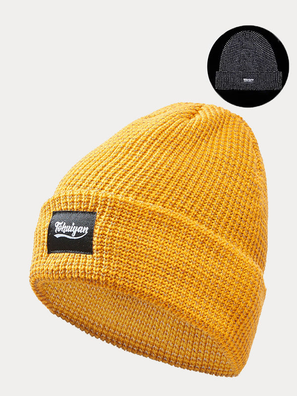 Stilvolle Essenzielle Gestrickte Umschlagmütze