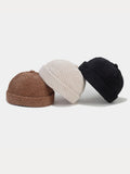 Cord-Beanie ohne Krempe