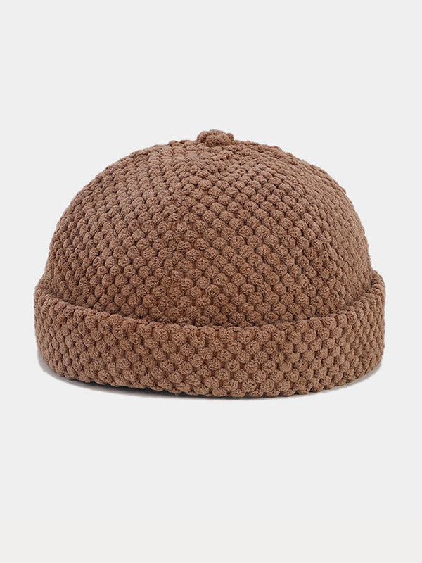 Cord-Beanie ohne Krempe