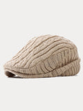 Vielseitige Retro-Strickbaskenmütze