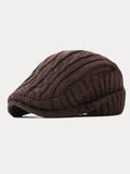 Vielseitige Retro-Strickbaskenmütze