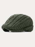 Vielseitige Retro-Strickbaskenmütze