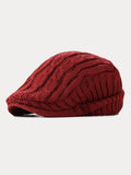 Vielseitige Retro-Strickbaskenmütze