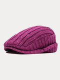 Vielseitige Retro-Strickbaskenmütze