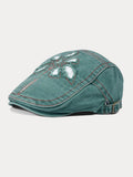 Einzigartiger Gewaschener Destroyed Denim-Beret