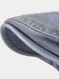 Einzigartiger Gewaschener Destroyed Denim-Beret