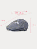 Einzigartiger Gewaschener Destroyed Denim-Beret