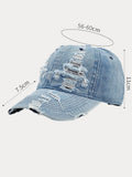 Destroyed Denim-Baseball-Cap im Vintage-Stil