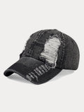 Fashion Destroyed Torn Denim-Cap im Vintage-Stil