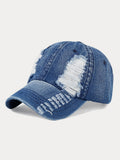 Fashion Destroyed Torn Denim-Cap im Vintage-Stil