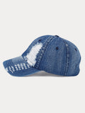 Fashion Destroyed Torn Denim-Cap im Vintage-Stil