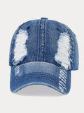 Fashion Destroyed Torn Denim-Cap im Vintage-Stil