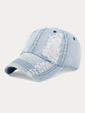 Fashion Destroyed Torn Denim-Cap im Vintage-Stil