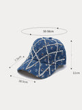 Funkelnde Strass-Destroyed Torn Denim-Cap im Fashion-Stil