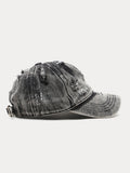 Sommer Destroyed Ripped Denim-Baseball-Cap im Vintage-Stil