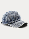 Sommer Destroyed Ripped Denim-Baseball-Cap im Vintage-Stil