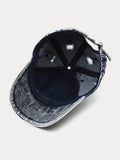 Sommer Destroyed Ripped Denim-Baseball-Cap im Vintage-Stil