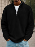Lässiges Stehkragen-Cord-Sweatshirt