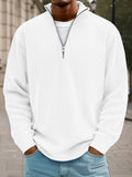 Lässiges Stehkragen-Cord-Sweatshirt