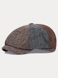 Vintage Fischgrat-Tweed Newsboy-Cap