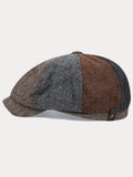Vintage Fischgrat-Tweed Newsboy-Cap