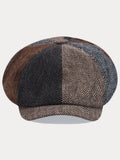 Vintage Fischgrat-Tweed Newsboy-Cap