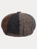 Vintage Fischgrat-Tweed Newsboy-Cap