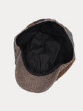 Vintage Fischgrat-Tweed Newsboy-Cap