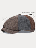 Vintage Fischgrat-Tweed Newsboy-Cap